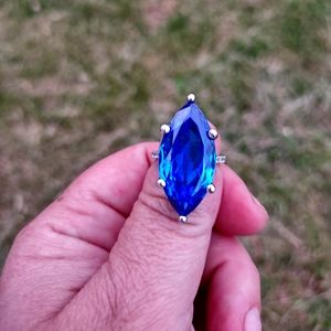 Huge 47 carat London blue topaz ring!